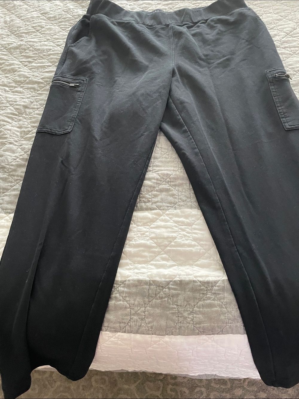 Talbots Black Cargo Pants with Zip Pockets